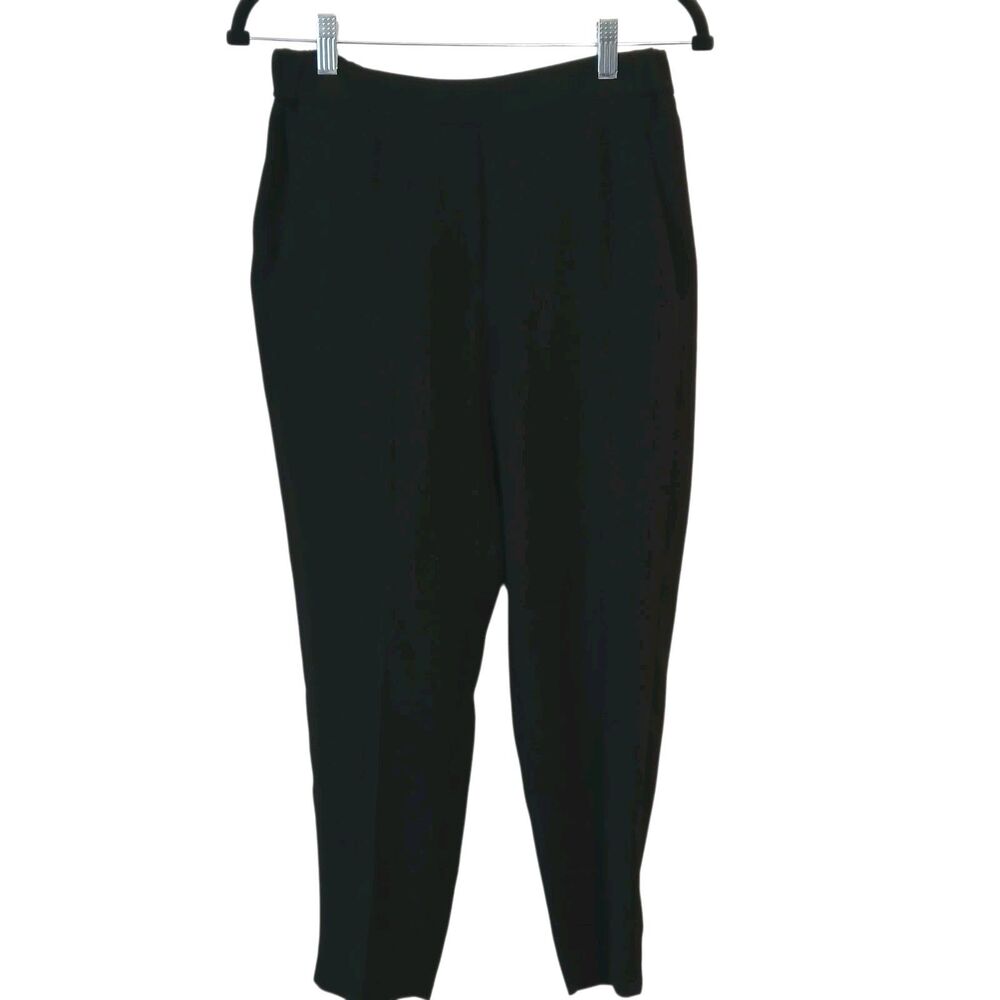 J Crew Pants Womens 4 Black Slim Ankle Pull On Office Career Office Polyester